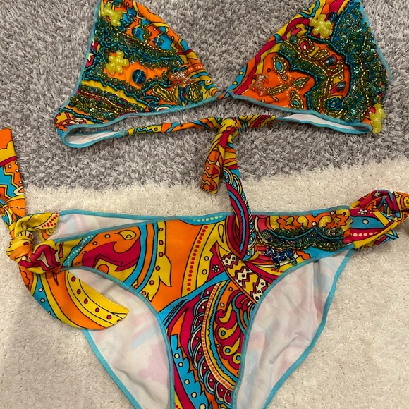 Agua Bendita Multicolor Paisley Bikini - Picture 1 of 8